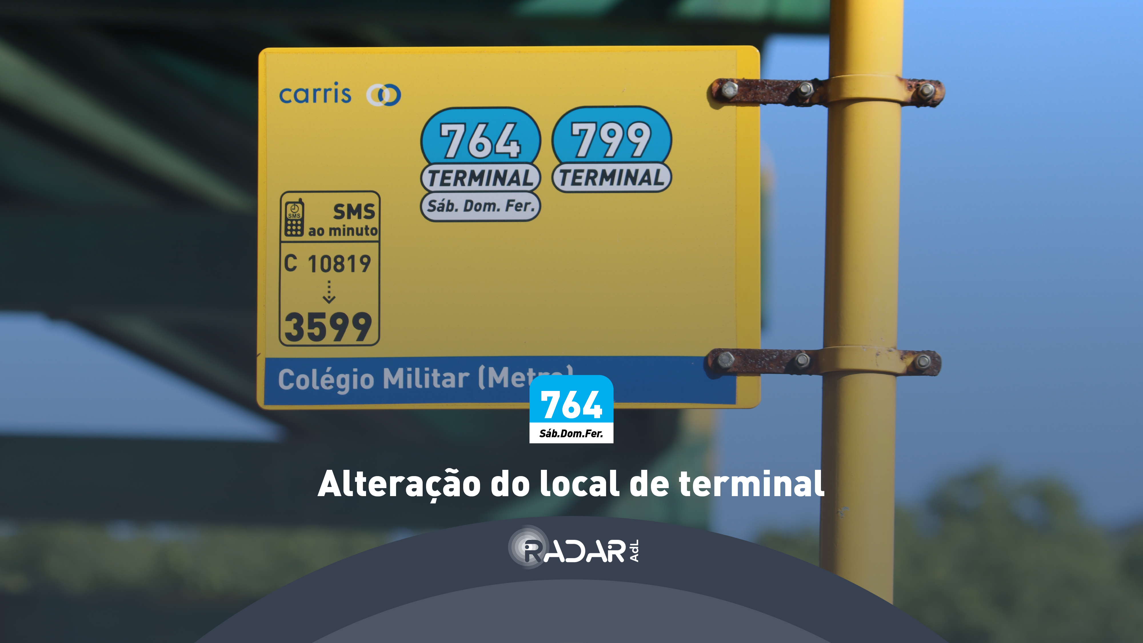 Alteração do local de terminal